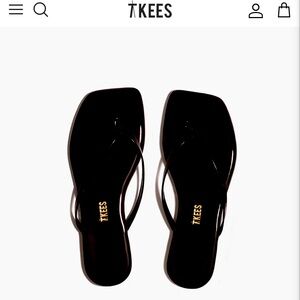TKEES Glossy Black Women's Sandals